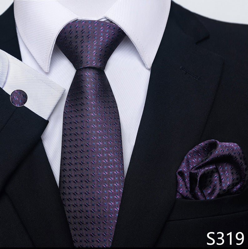 Men's Tie, Scarf & Cuff Buckle Set