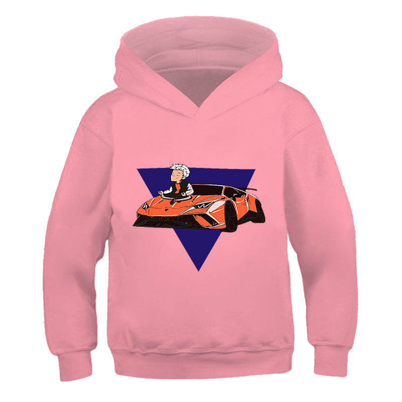 Kids' Cartoon Print Hooded Sweatshirt