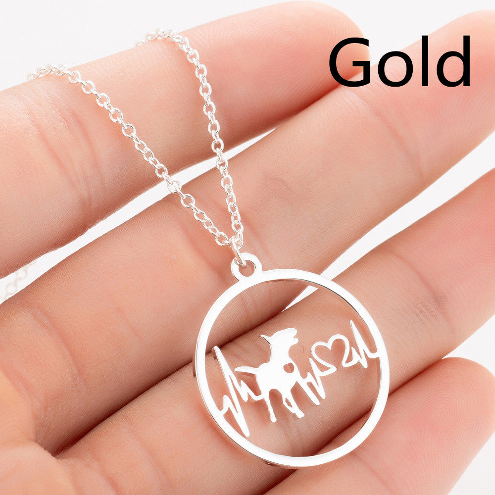 Pet Paw-Print Pendant Necklace