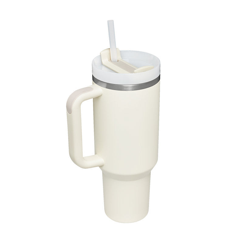 40oz Insulated Tumbler with Handle and Straw