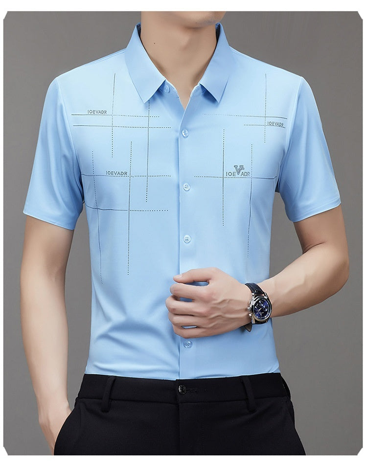 Men's Business Short-Sleeve Shirt — Seamless