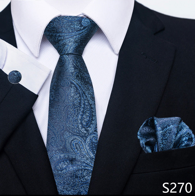 Men's Tie, Scarf & Cuff Buckle Set