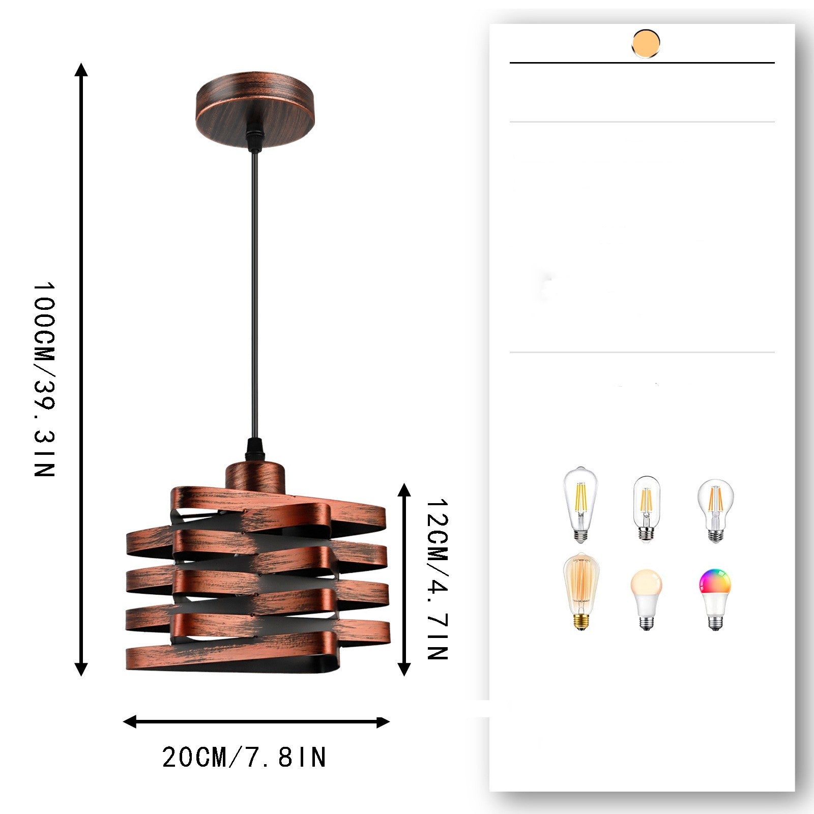 Vintage American Bedside Chandelier