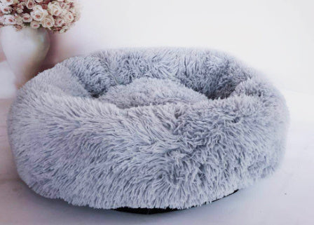 Plush Donut Calming Pet Bed