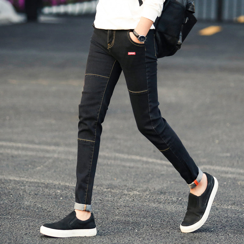 Black Ripped Ankle Jeans