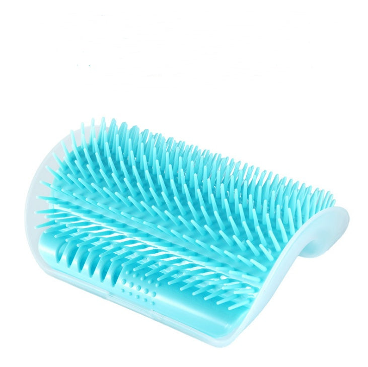 Wall-Mount Cat Self-Grooming Brush with Catnip