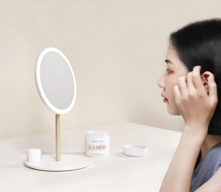 Folding LED Makeup Mirror