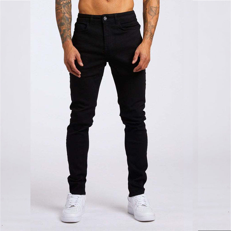 Men's Slim-Fit High-Waist Jeans