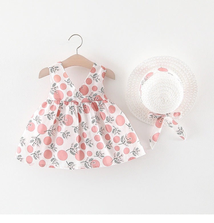 Baby Girl Short-Sleeve Skirt Set