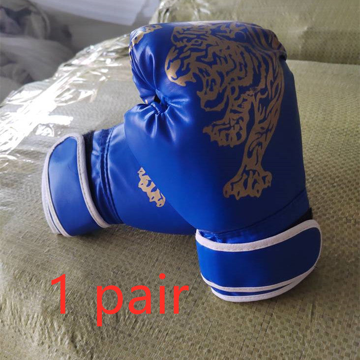 Flame-Tiger PU Boxing Gloves