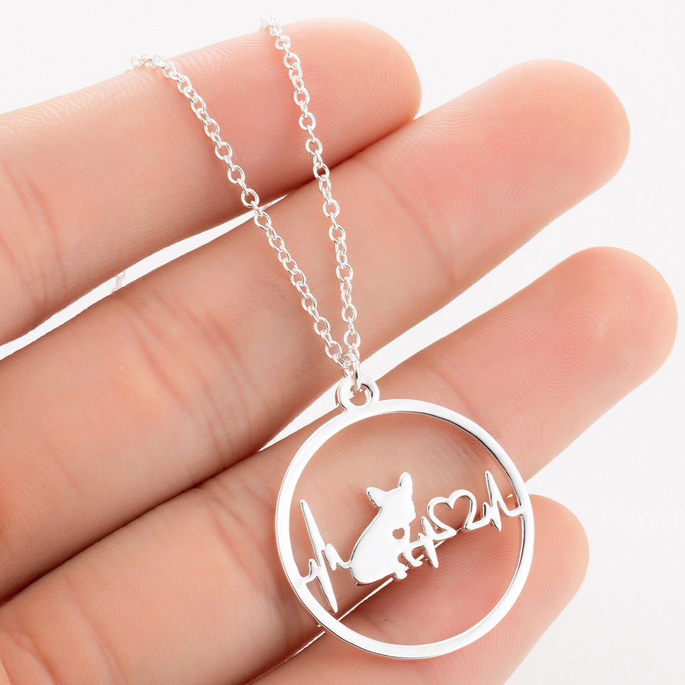 Pet Paw-Print Pendant Necklace