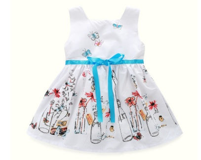 White Floral Princess Baby Dress