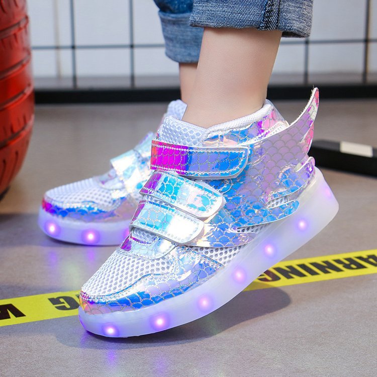 Kids Glitter LED Sneakers