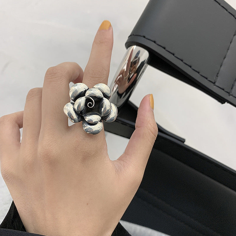 Vintage Peony Statement Ring