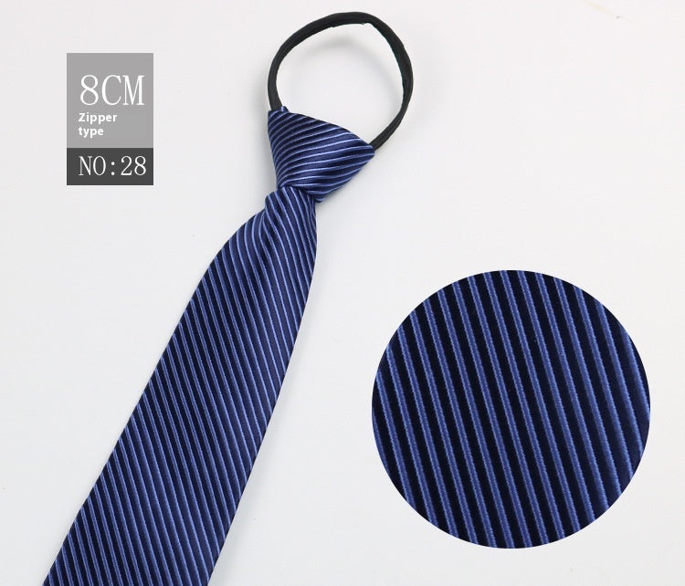 Men's Zip-Tie Striped Necktie
