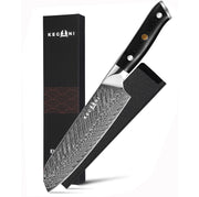 Damascus Steel Santoku Knife with Sheath
