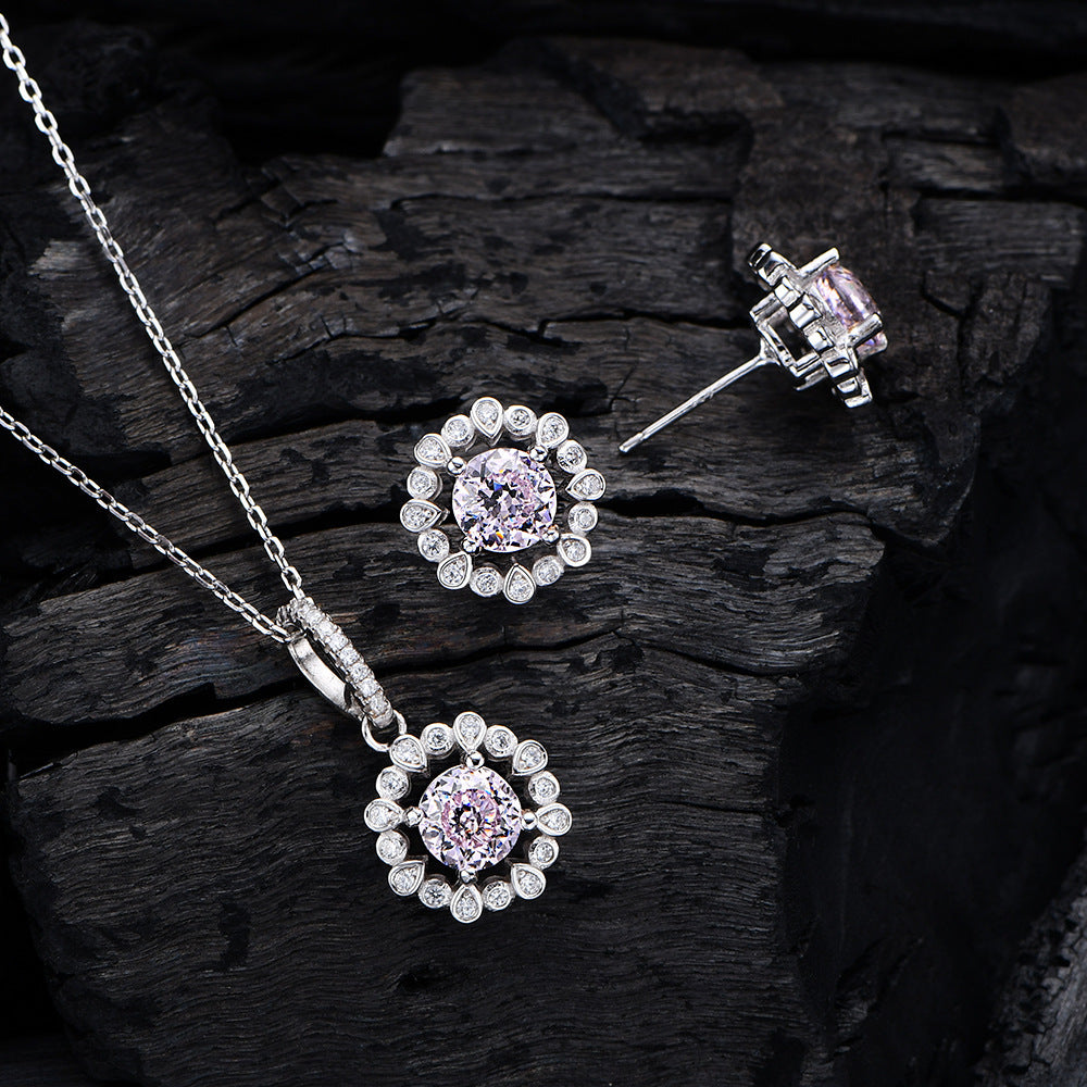 Sterling Silver Necklace and Earrings Set