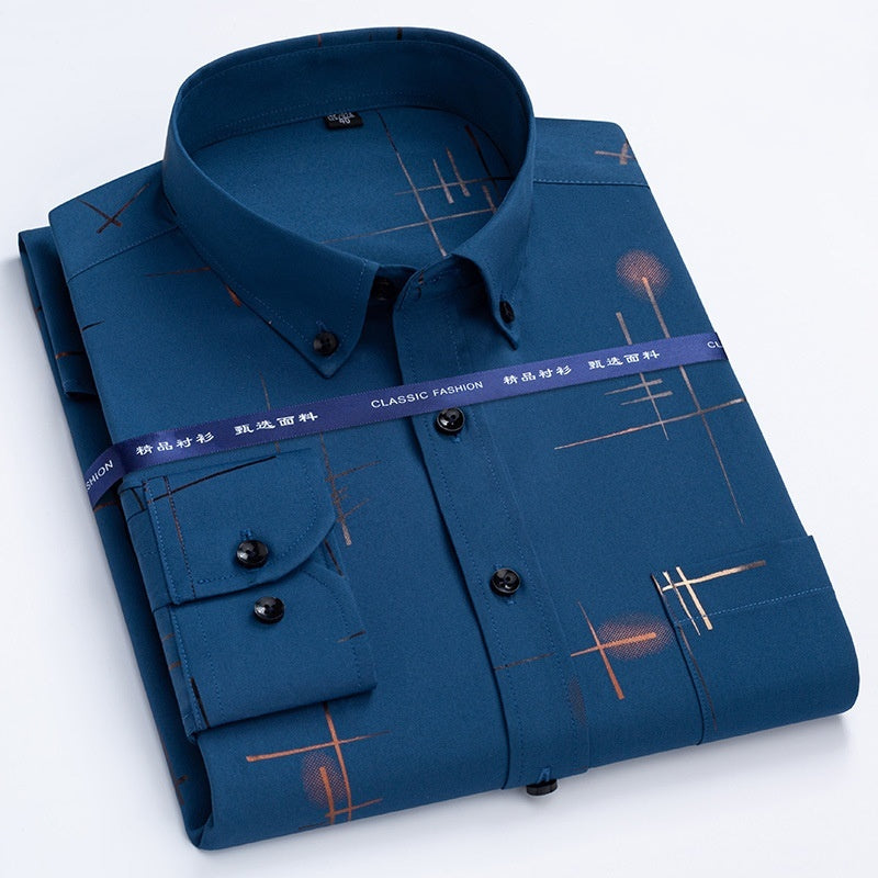Men's Wrinkle-Free Plaid Shirt — Classic Fit