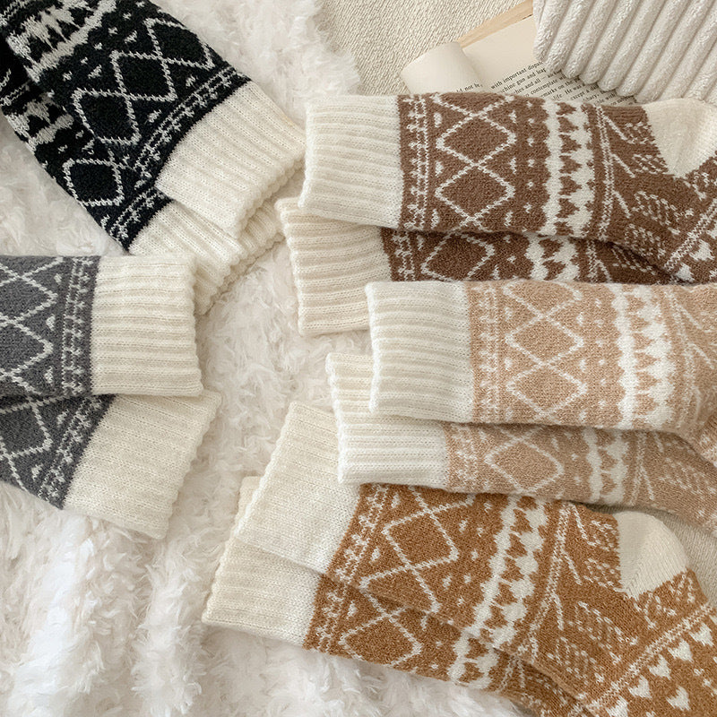 Winter Cashmere Mid-Calf Socks