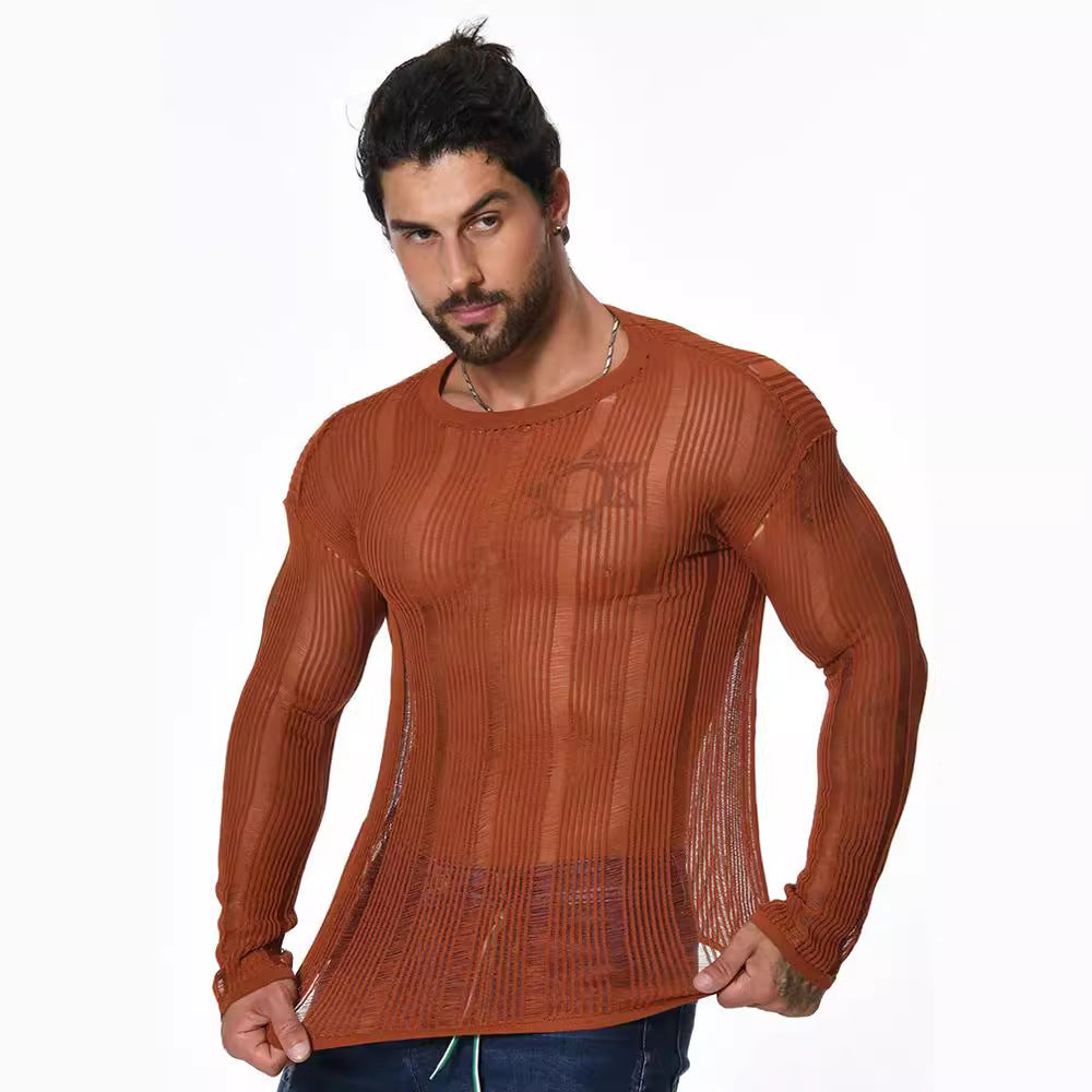 Men's Long-Sleeve Loose Sweater