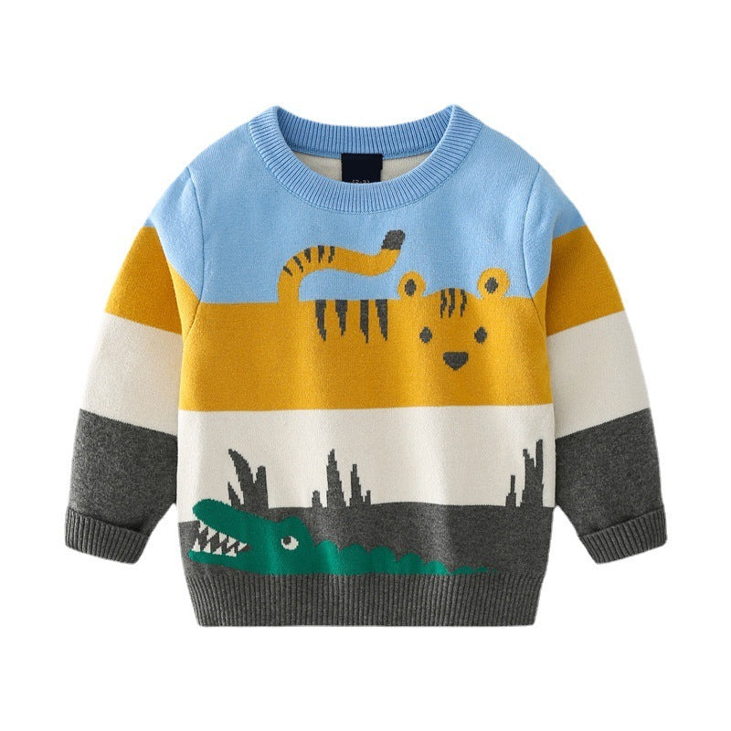 Boys' Cartoon Double-Layer Sweater
