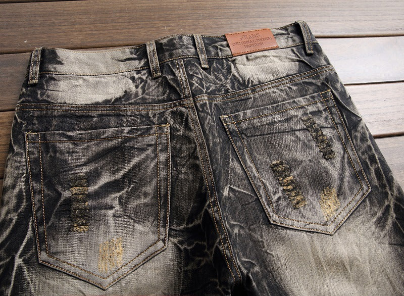 Men's Embroidered Comfort Jeans