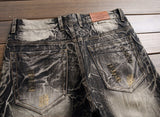 Men's Versatile Fashionable And Comfortable Embroidered Jeans