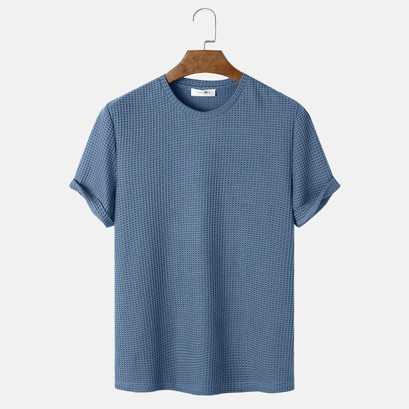 Men's Solid Color Crew Neck Tee