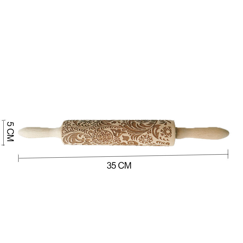 Christmas Embossing Rolling Pin