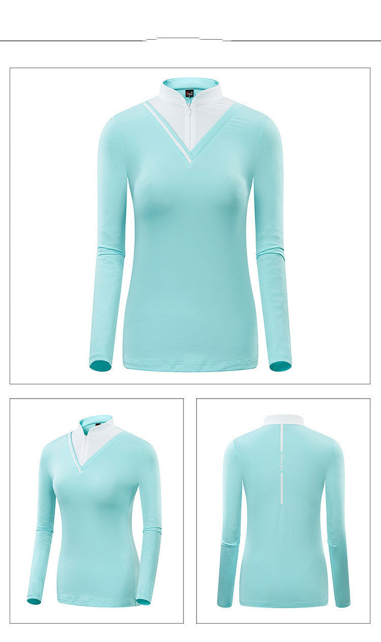Women's Long-Sleeve Sun Protection Golf Top