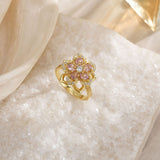 Temperament Wild Affordable Luxury Copper Plating 18K Gold Ring