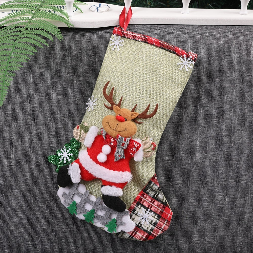 Santa Christmas Stocking Gift Bag