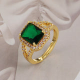 High-end Retro Emerald Luxury Colored Gems Ring