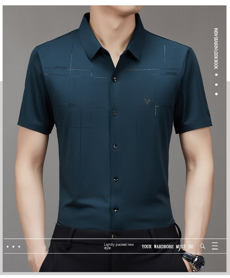 Men's Business Short-Sleeve Shirt — Seamless