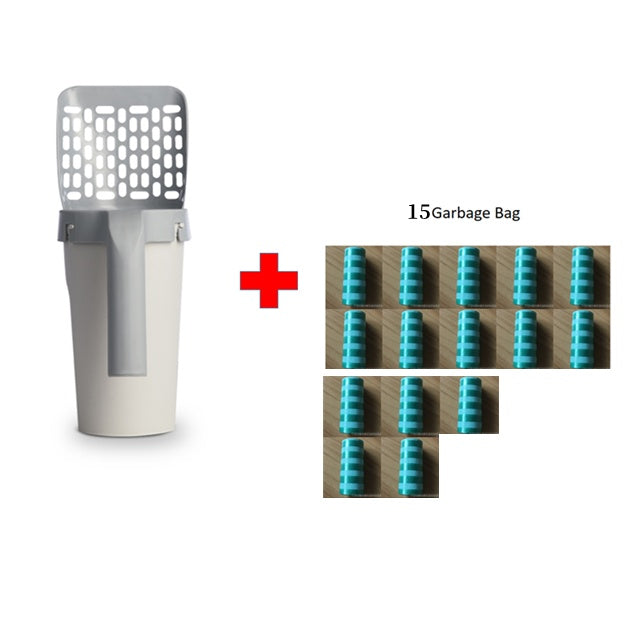 Lazy Cat Litter Scoop with Storage Box