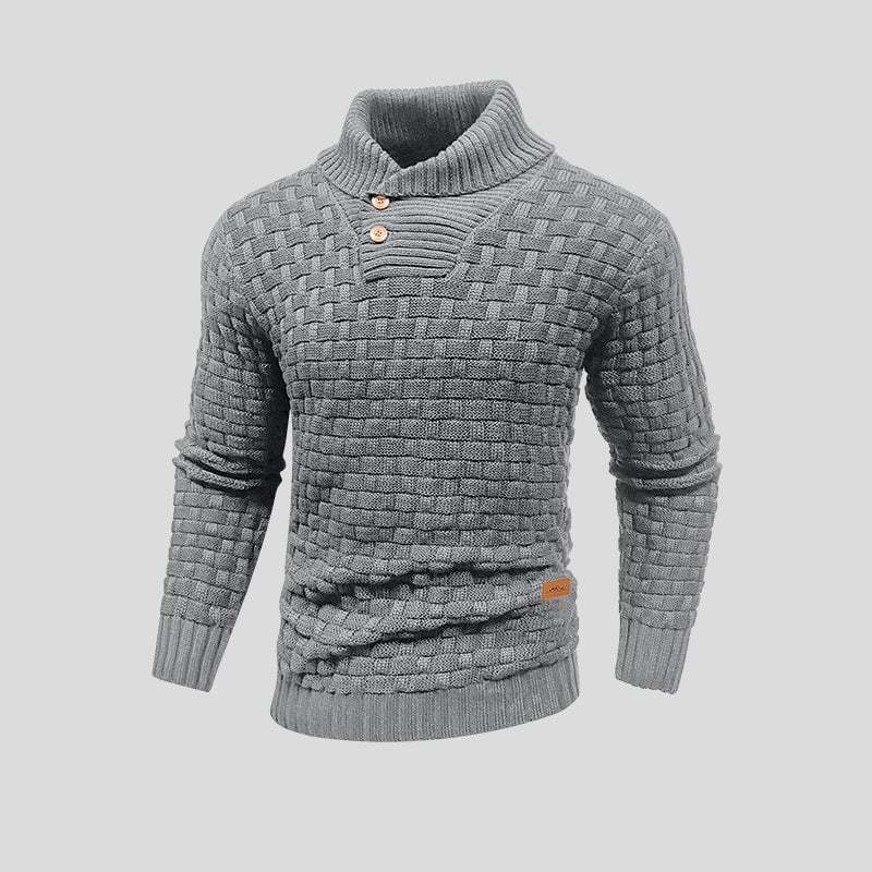 Boys' Plaid Button Sweater