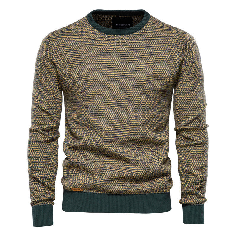 Color-Block Men's Pullover Shirt