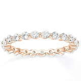 Zirconium Silver Simple Stacked Ring