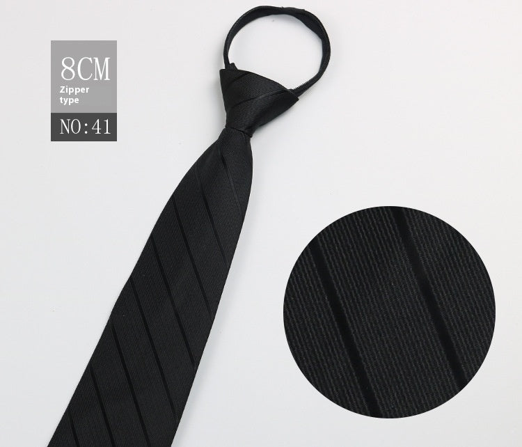 Men's Zip-Tie Striped Necktie