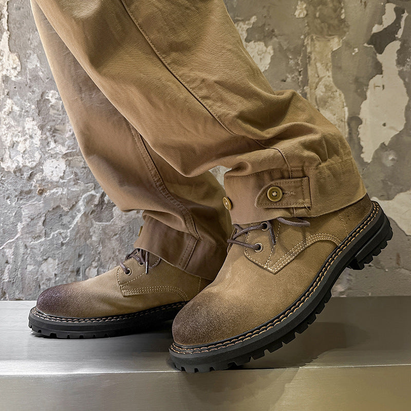 Men's Wear-Resistant Matte Leather Boots