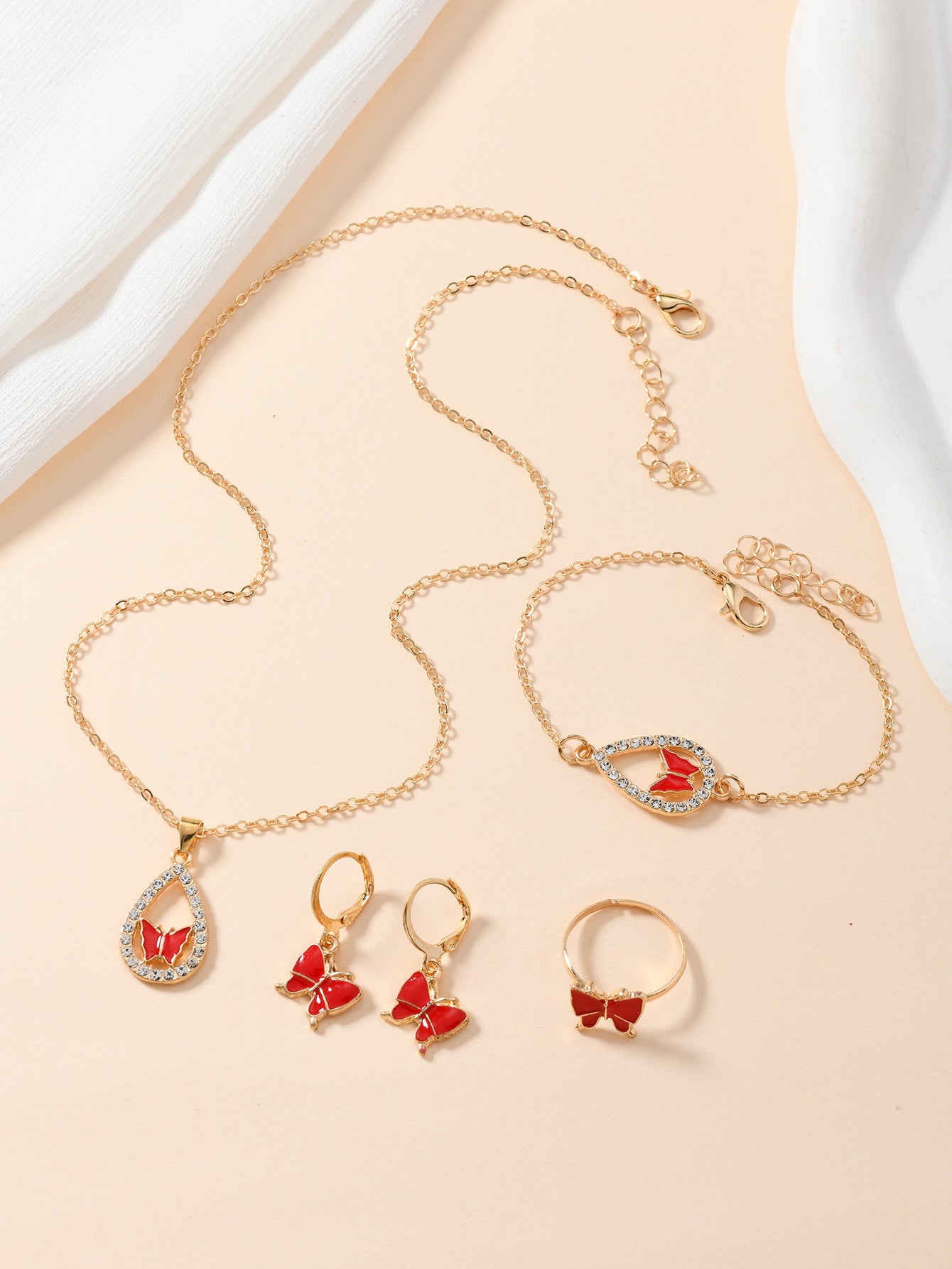 Butterfly Jewelry 4-Piece Set
