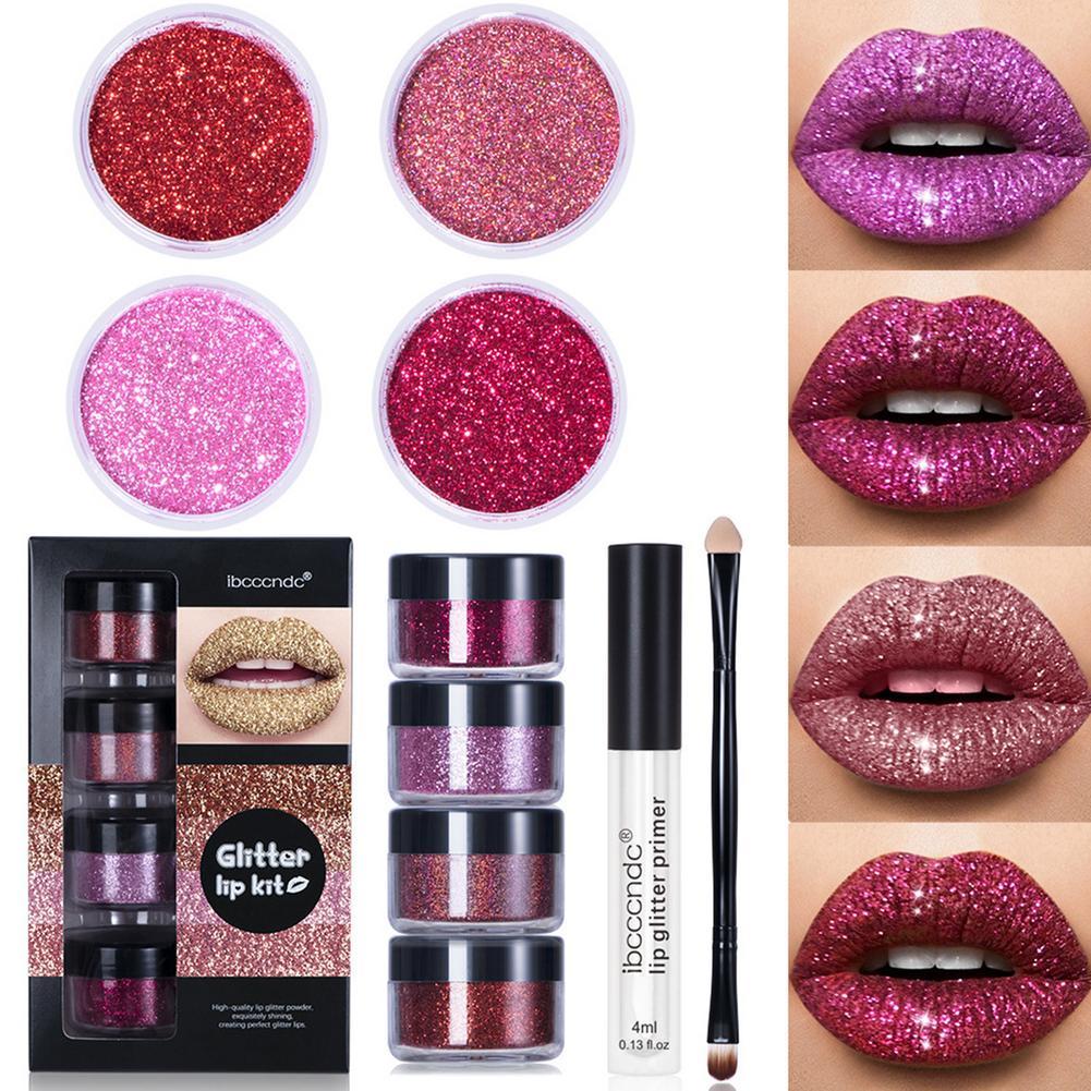 Glitter Lip Gloss Kit with Primer