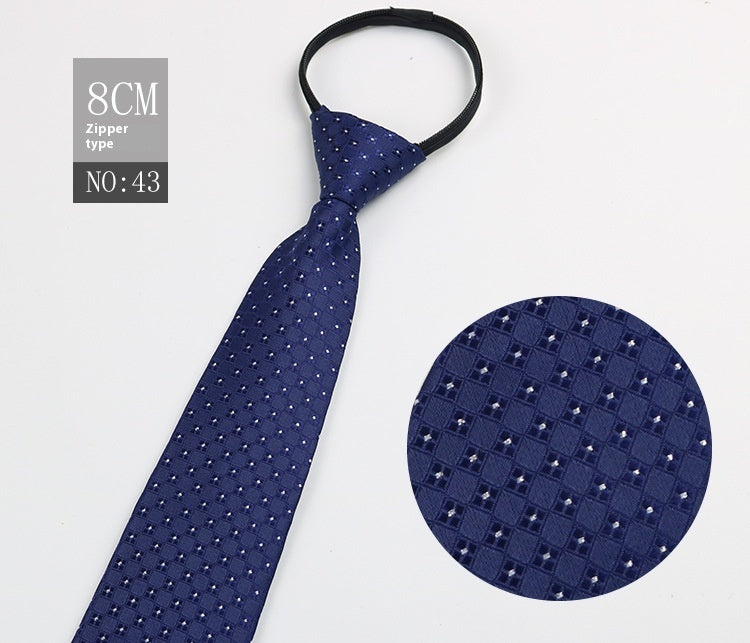 Men's Zip-Tie Striped Necktie