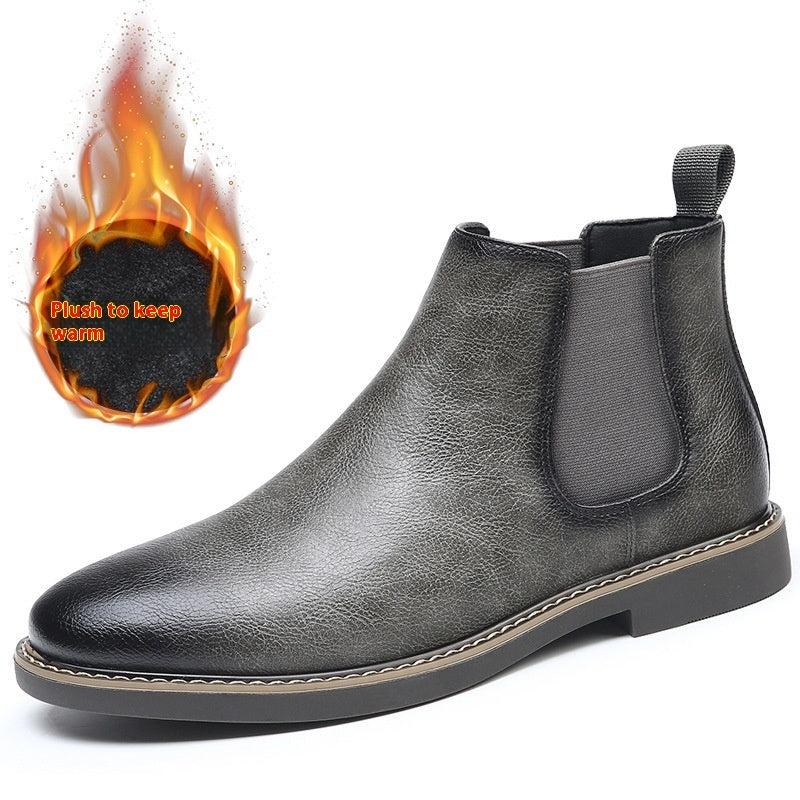 Men's Velvet-Lined Cotton Boots