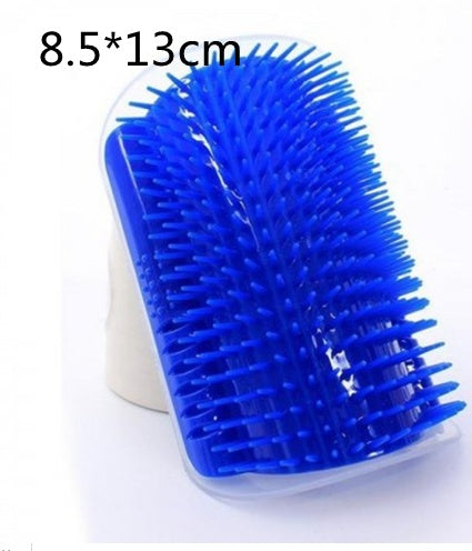 Wall-Mount Cat Self-Grooming Brush with Catnip