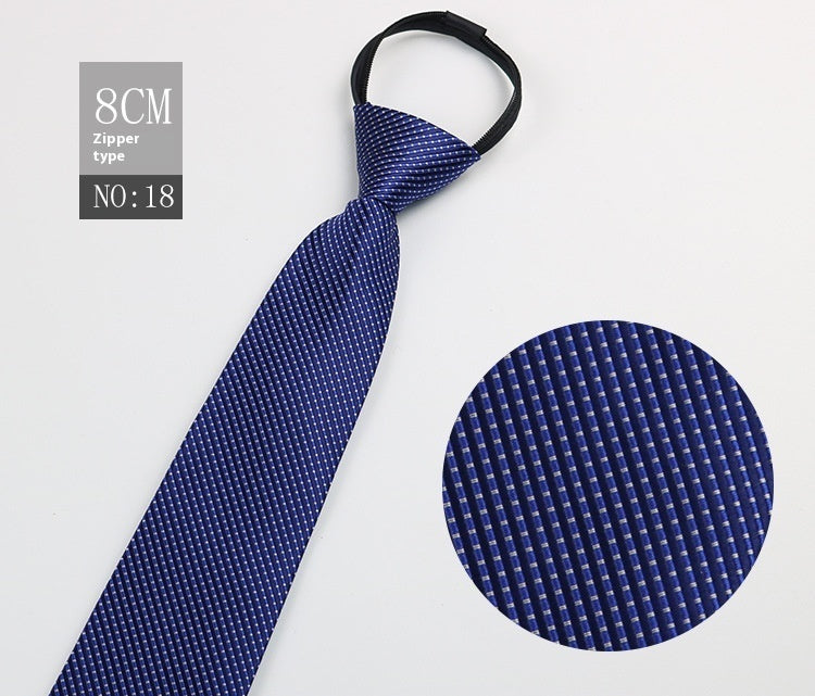 Men's Zip-Tie Striped Necktie