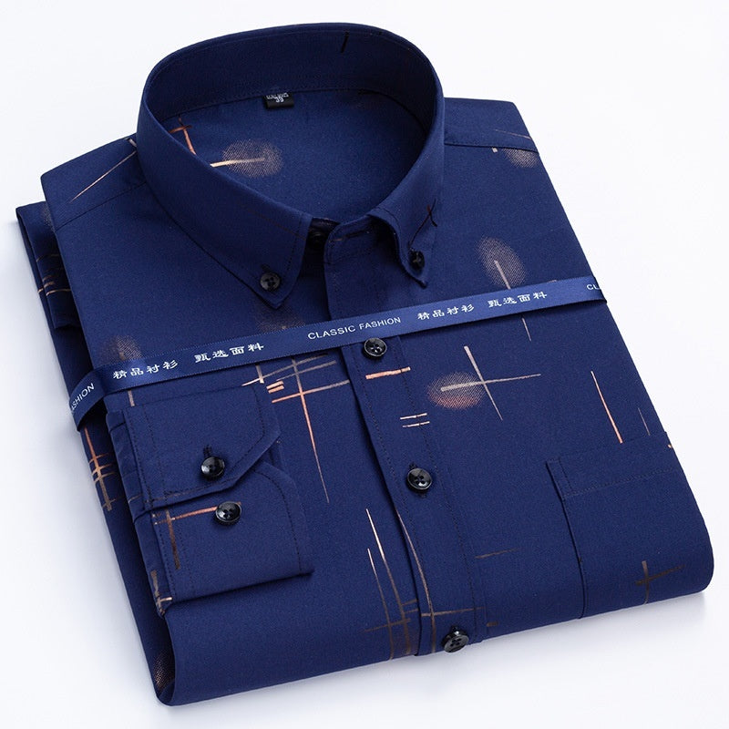 Men's Wrinkle-Free Plaid Shirt — Classic Fit