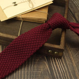 Narrow Woolen College Style Knitted Tie For Men And Women