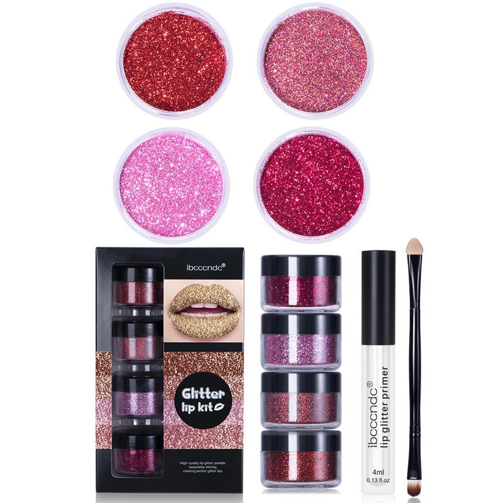 Glitter Lip Gloss Kit with Primer