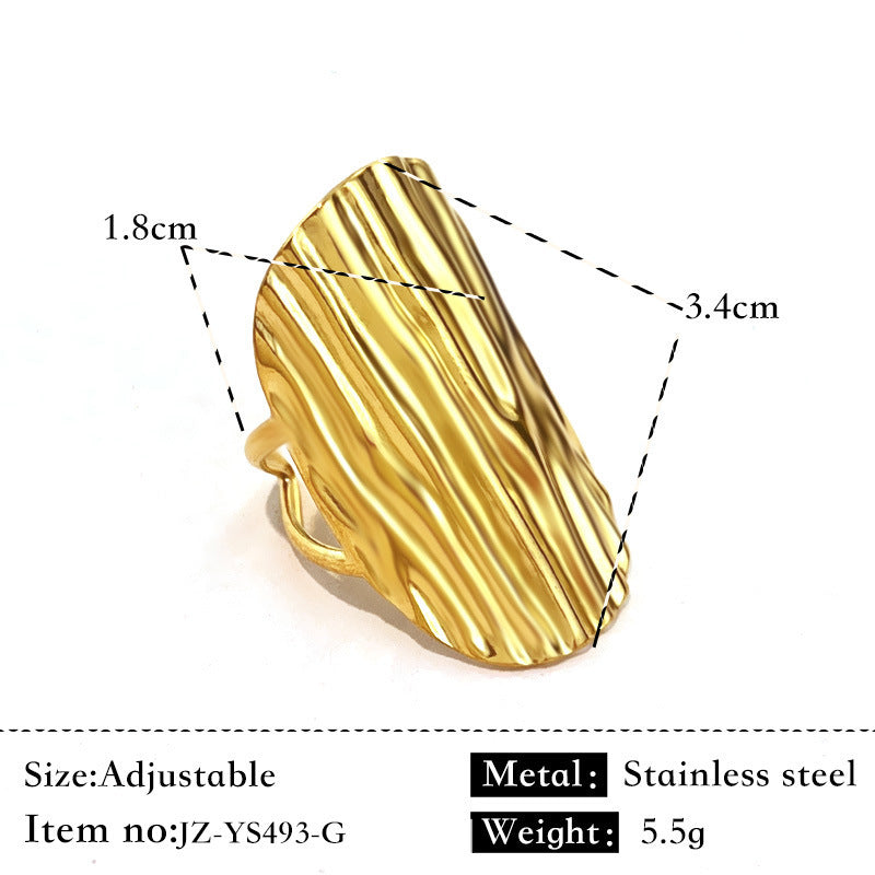 Glossy 18K Gold Simple Ring